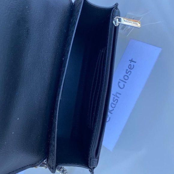 Michael Kors MK Rose SM Crossbody Bag -Black - Picture 3 of 13